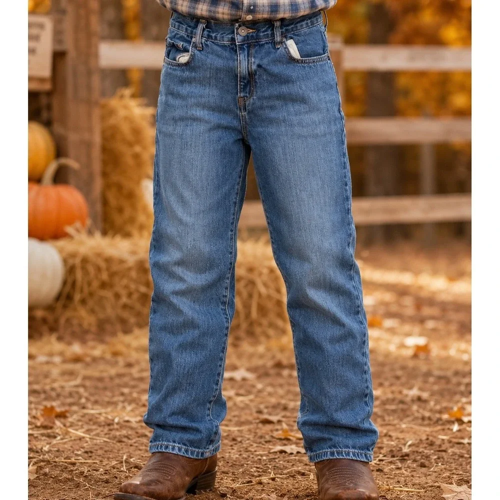 The Children's Place Kids Size 16 Medium Wash Straight Leg Denim Jeans Blue